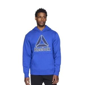 Reebok Men's and Big Men's Big Delta Logo Fleece Hoodie Sweatshirt, Size Medium